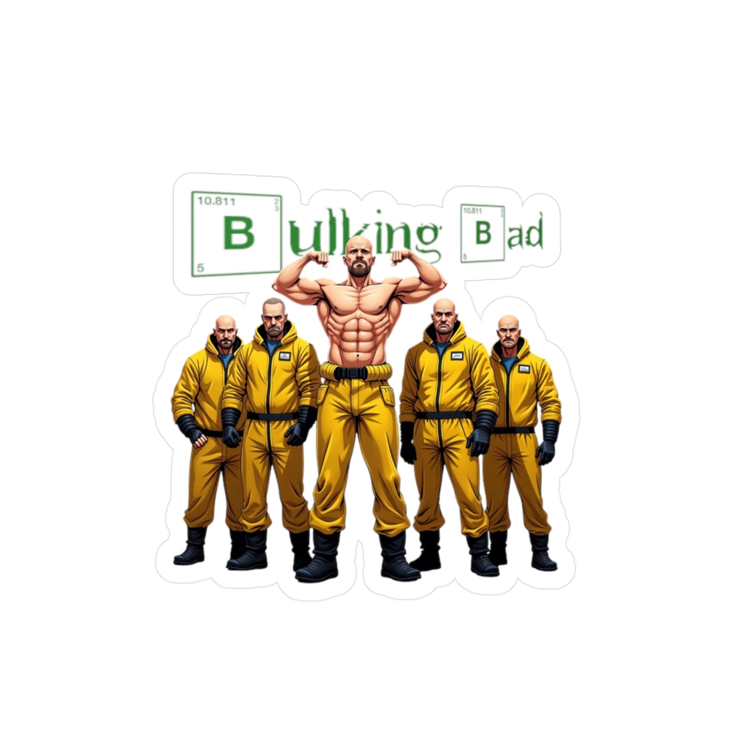 Breaking Bad Inspired Kiss-Cut Vinyl Decals Bulking Bad- Perfect for Fans and Collectors